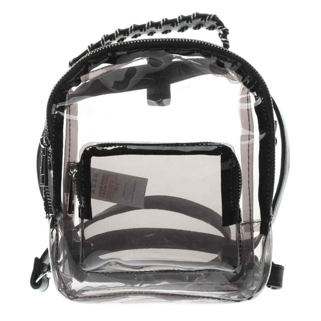 missguided black perspex backpack