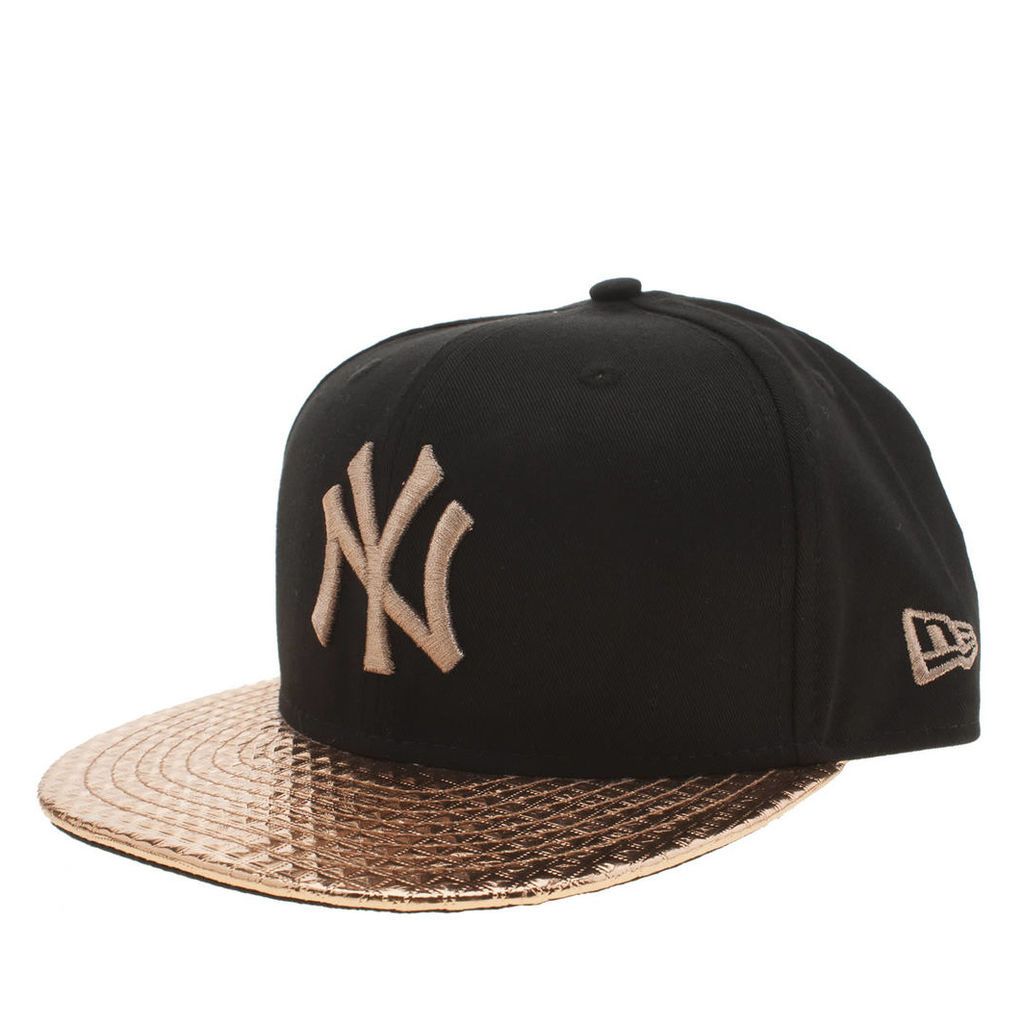 new era black & gold yankees visor shine 9fifty caps and hats