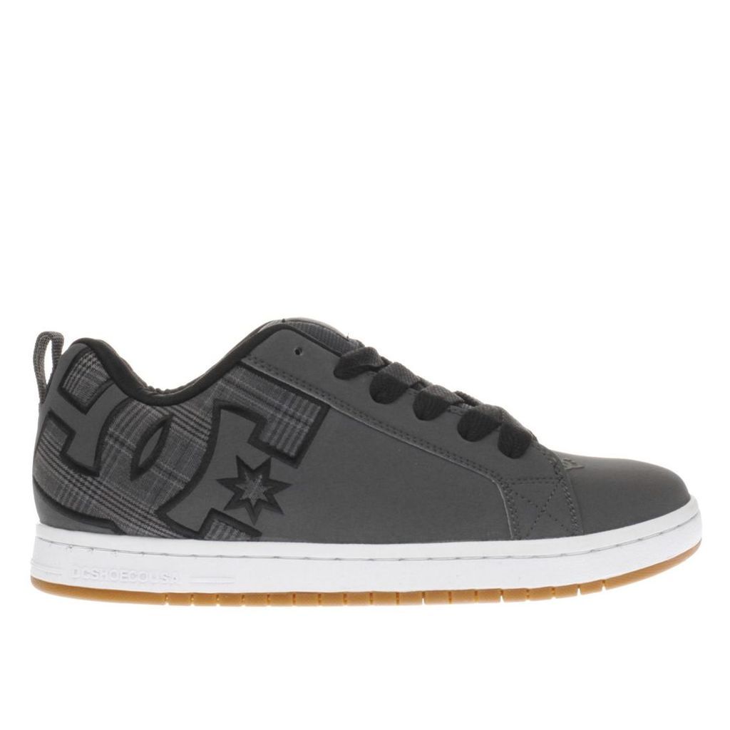 dc shoes dark grey court graffik trainers