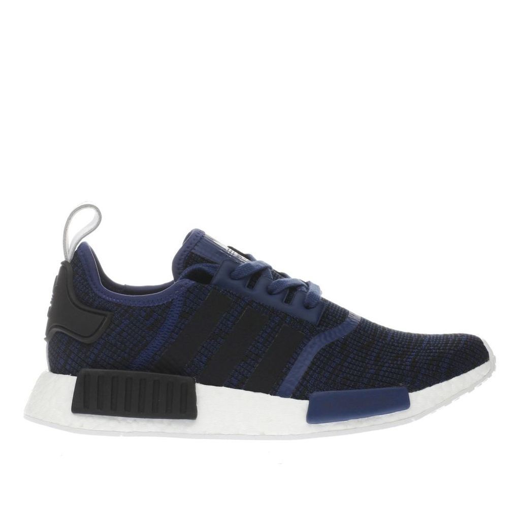 adidas black and blue nmd_r1 trainers