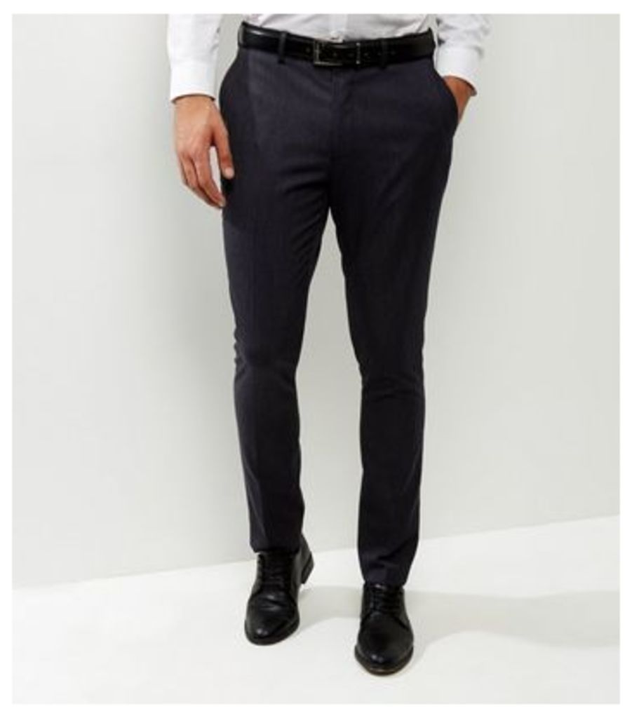 Dark Grey Slim Fit Suit Trousers