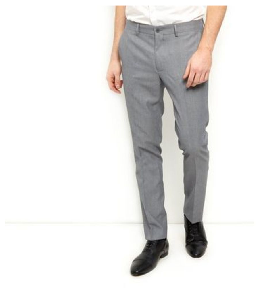 Grey Slim Fit Suit Trousers New Look