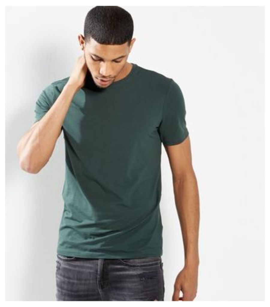 Dark Green Basic Short Sleeve T-Shirt