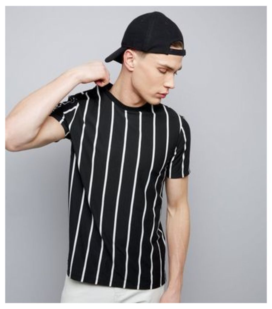 Black Verticle Stripe T-Shirt