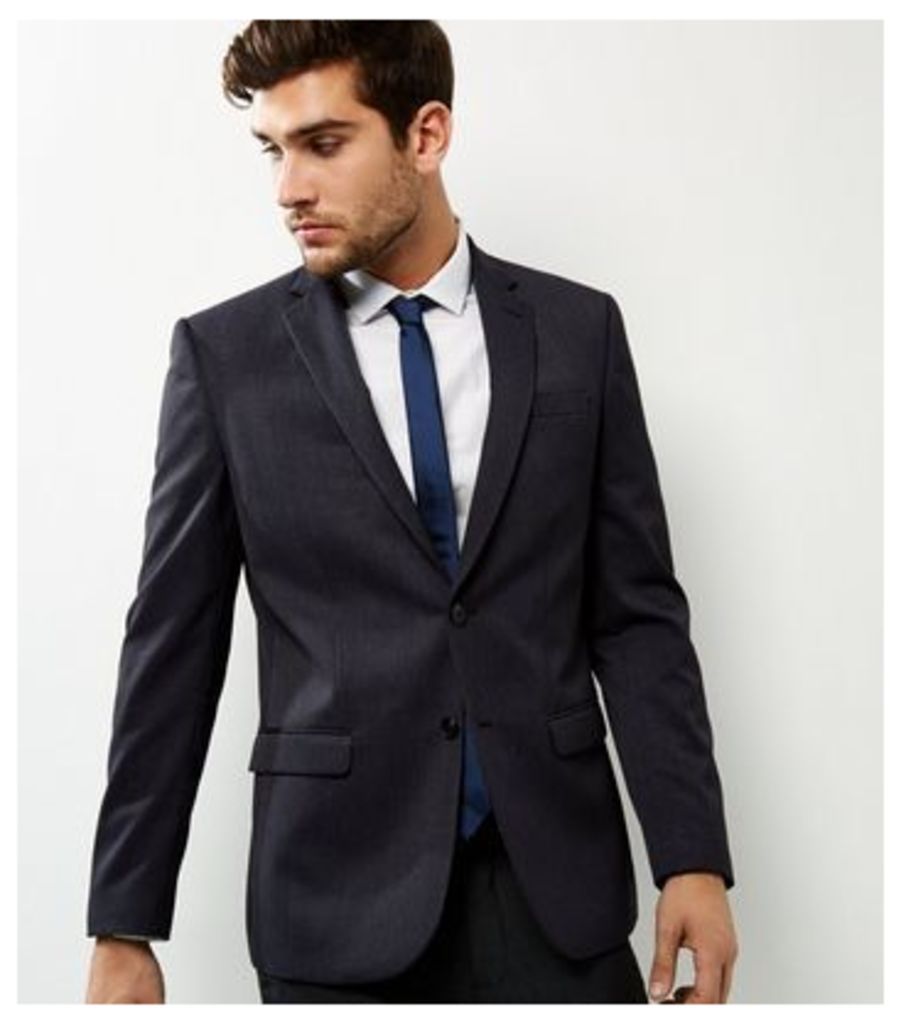 Dark Grey Slim Fit Suit Jacket