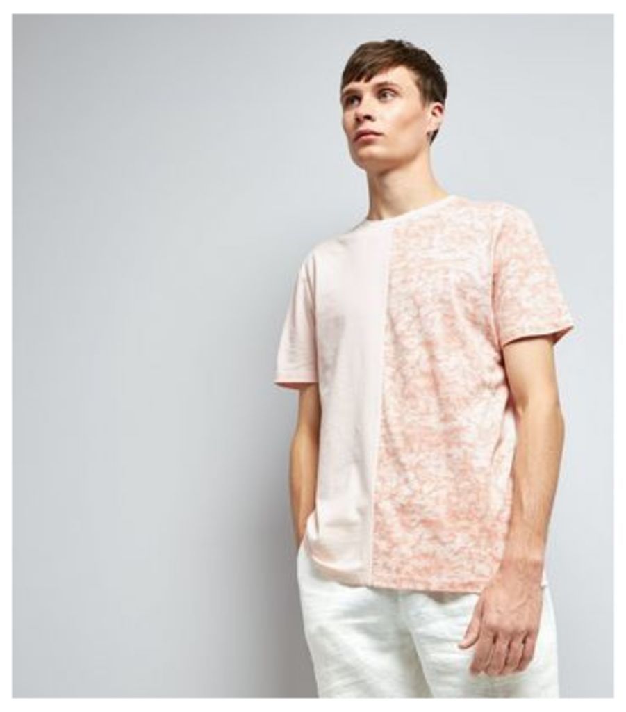 Pink Spliced T-Shirt New Look