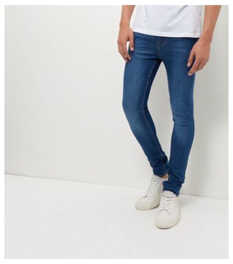 Bright Blue Super Skinny Jeans New Look