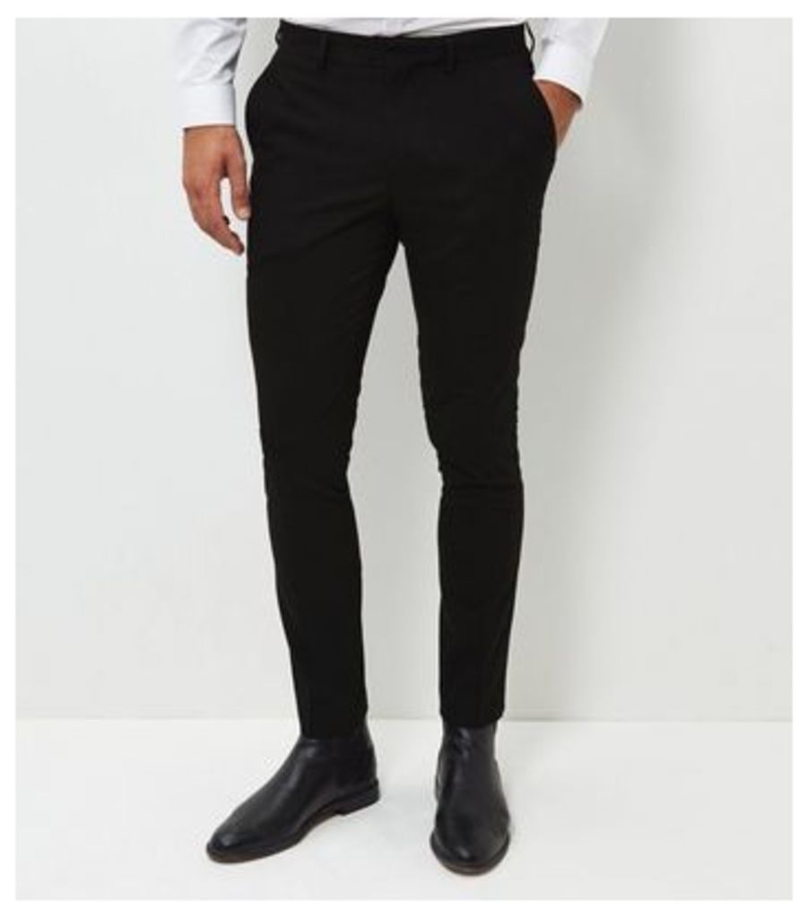 Black Skinny Suit Trousers