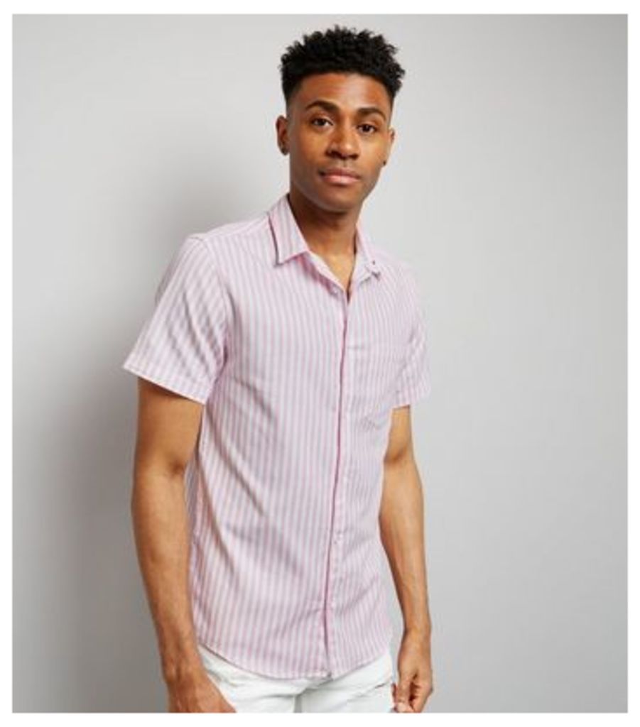 Pink Stripe Short Sleeve Shirt