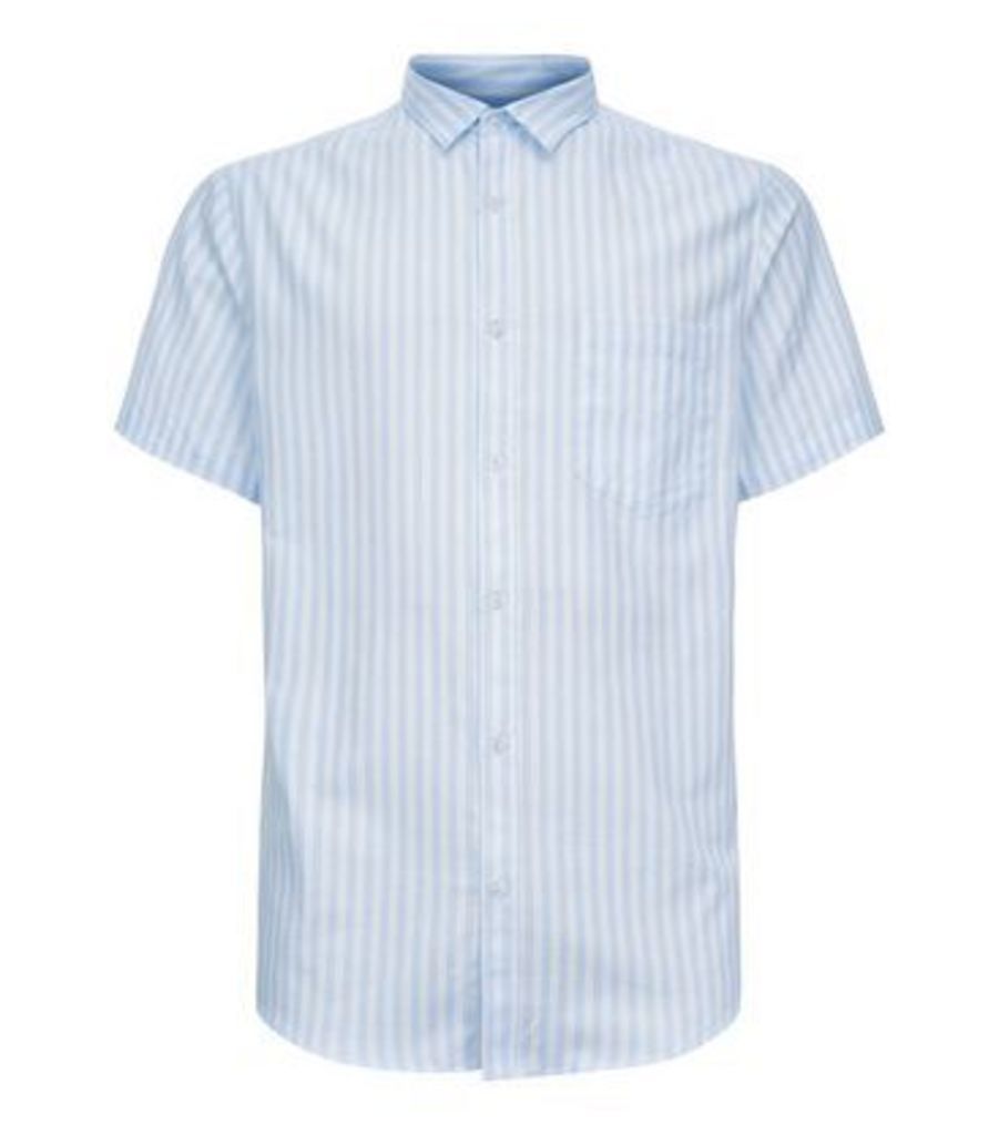 Blue Stripe Short Sleeve Shirt New Look
