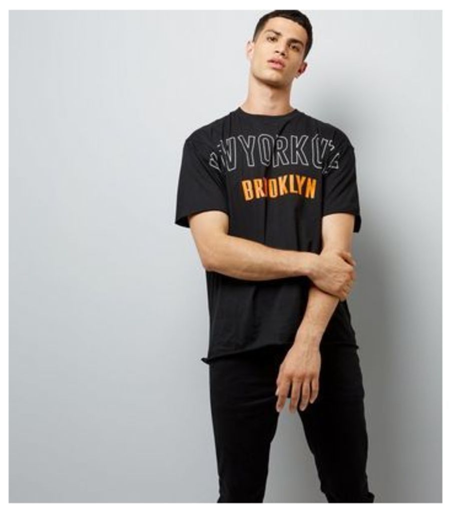 Black NYC Brooklyn Print T-Shirt New Look