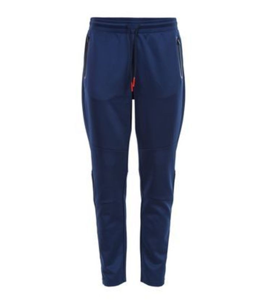 Navy Tricot Joggers New Look
