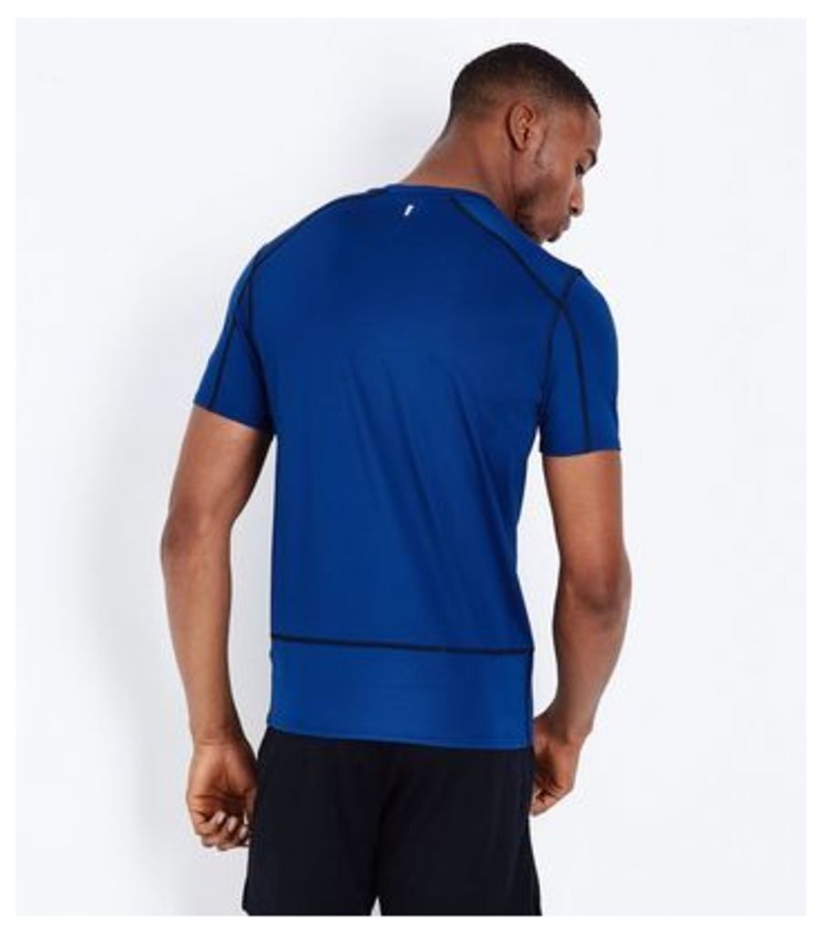 Bright Blue Stretch Short Sleeve Sports T-Shirt New Look