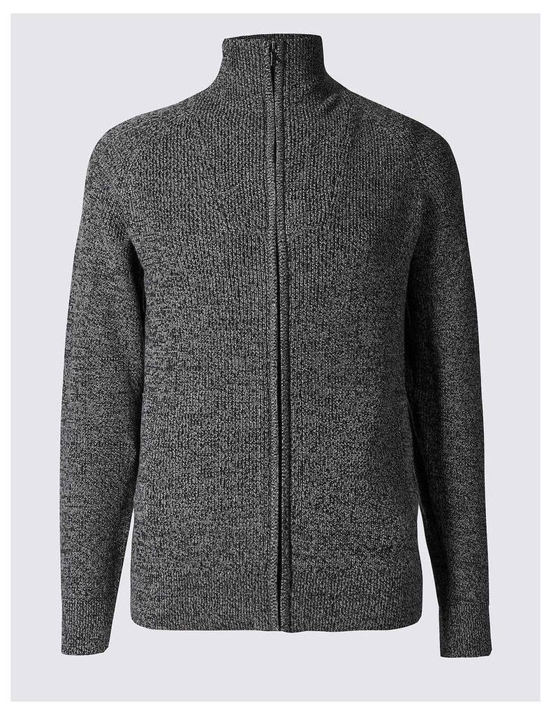 M&S Collection Pure Cotton Textured Cardigan