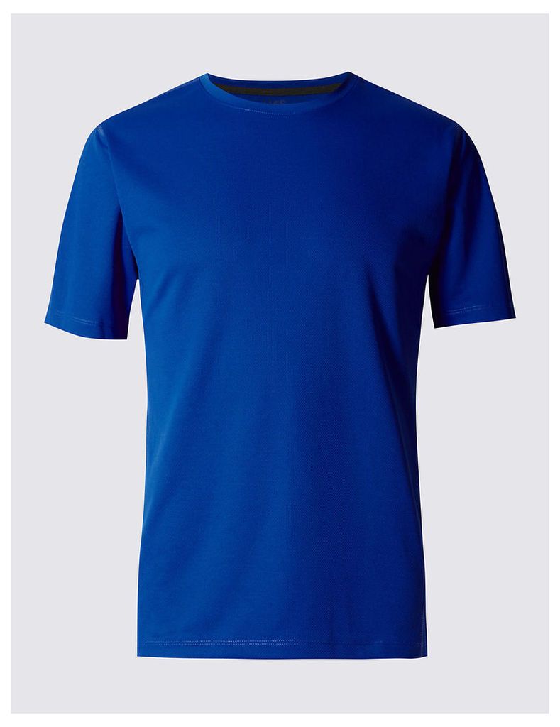 M&S Collection Quick Dry Active Mesh T-shirt with Reflective Trim