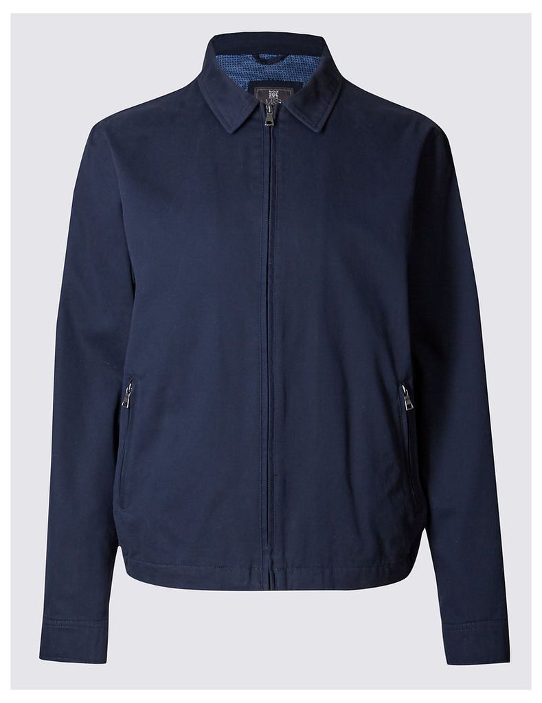 M&S Collection Pure Cotton Jacket with Stormwear