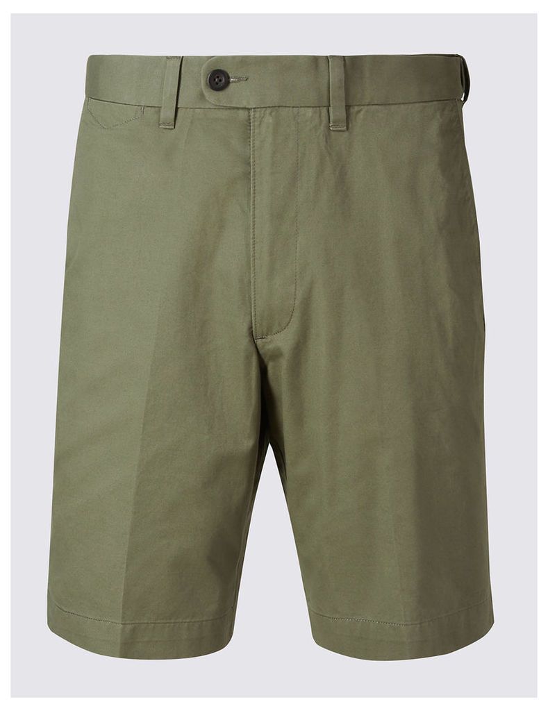 M&S Collection Adjustable Waist Pure Cotton Chino Shorts