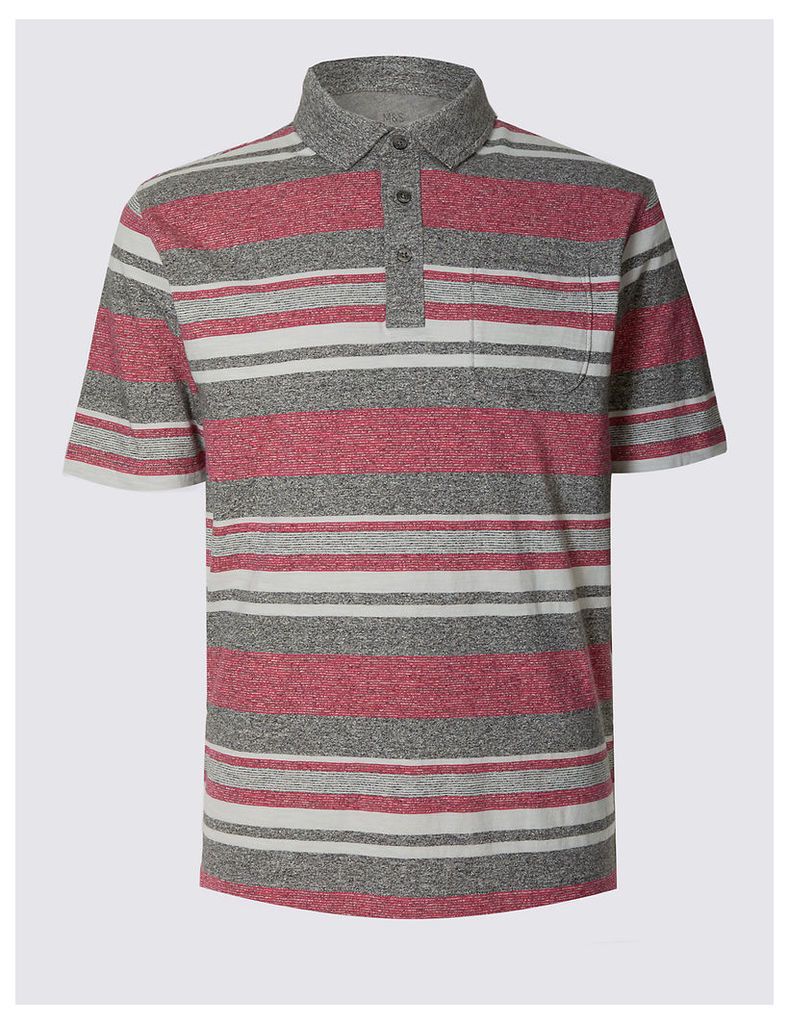 M&S Collection Regular Fit Striped Polo Shirt