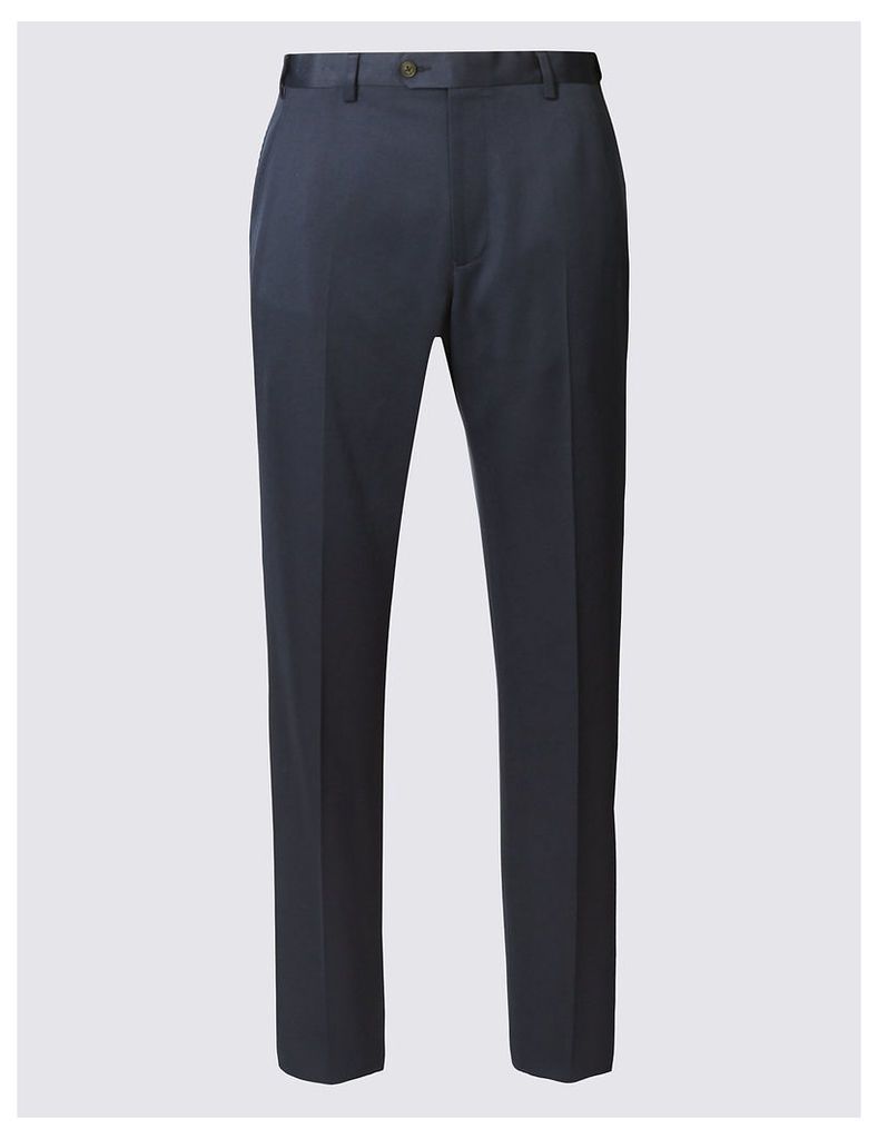 M&S Collection Regular Fit Flat Front Trousers