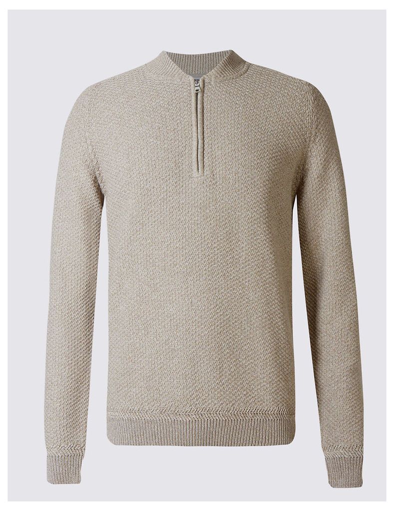 M&S Collection Pure Cotton Baseball Jumper