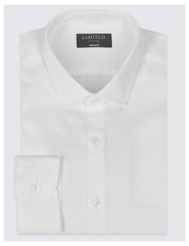 Limited Edition Pure Cotton Tailored Fit Textured Shirt