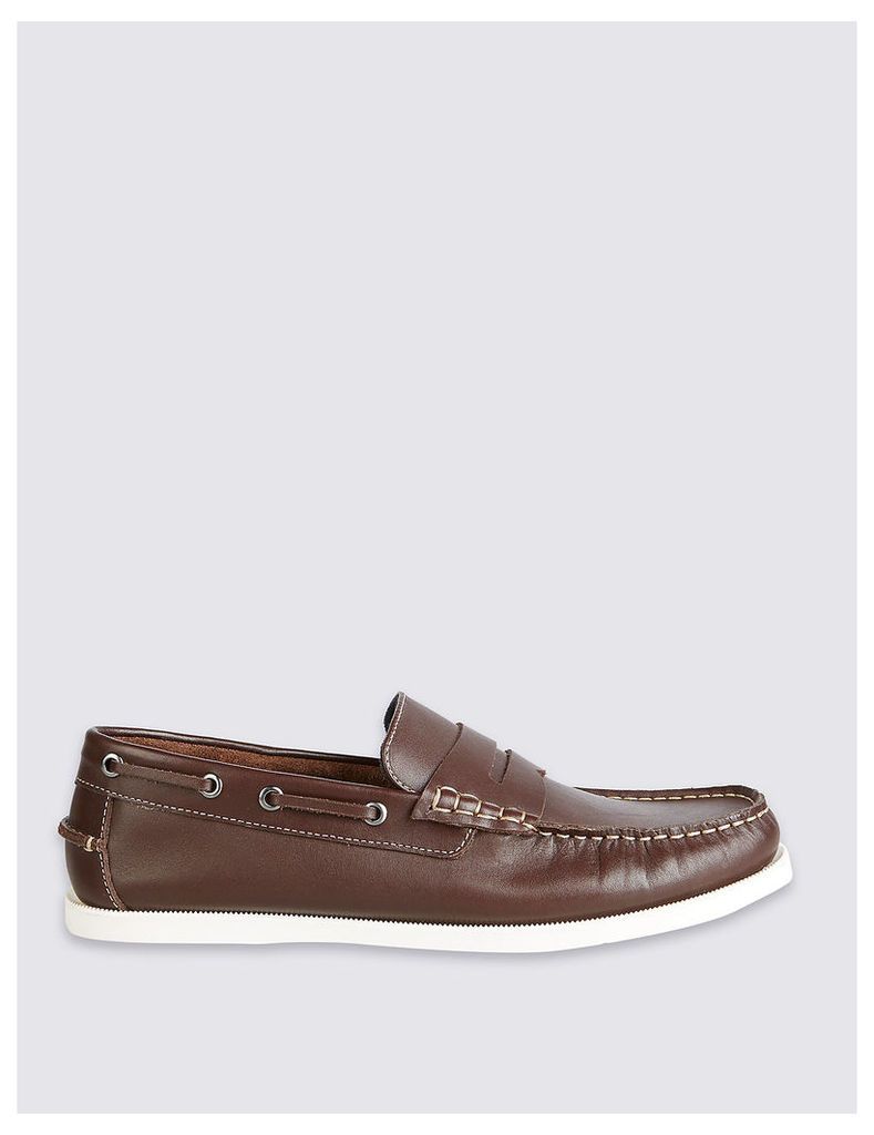M&S Collection Leather Slip-on Shoes