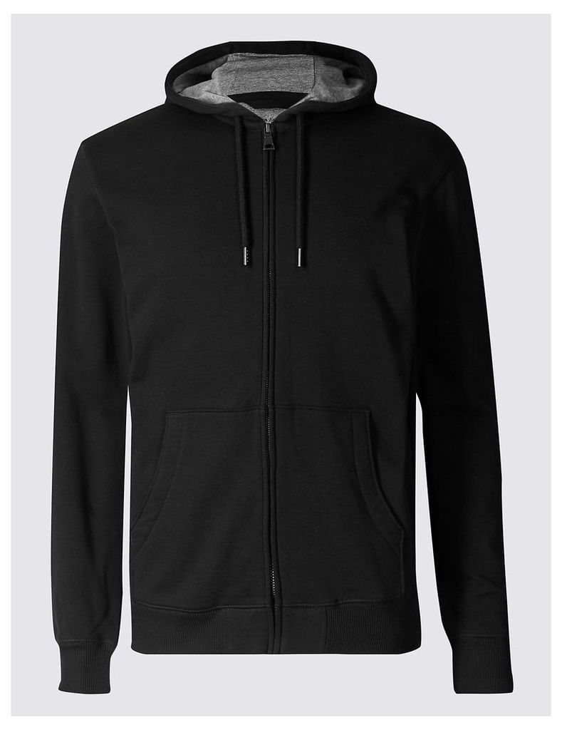 M&S Collection Cotton Rich Hooded Top
