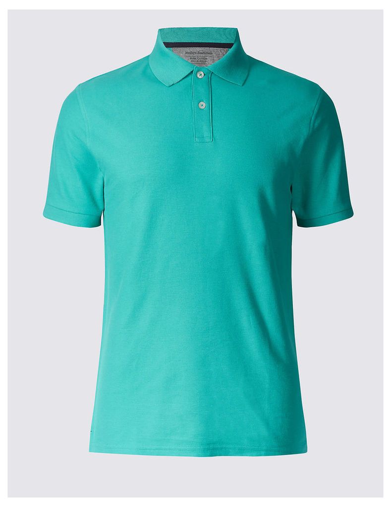 M&S Collection Slim Fit Pure Cotton Polo Shirt