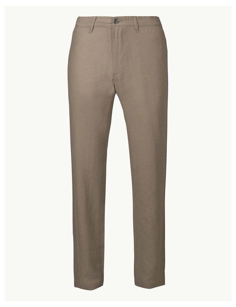 M&S Collection Linen Rich Trousers