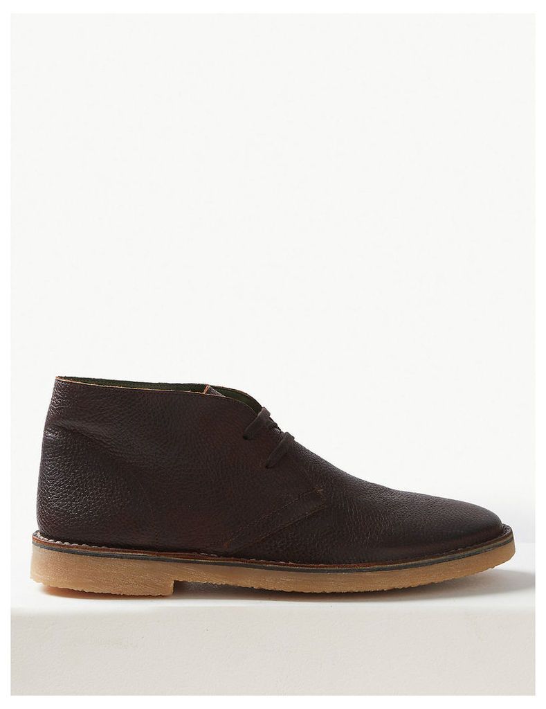 M&S Collection Leather Lace-up Desert Boots