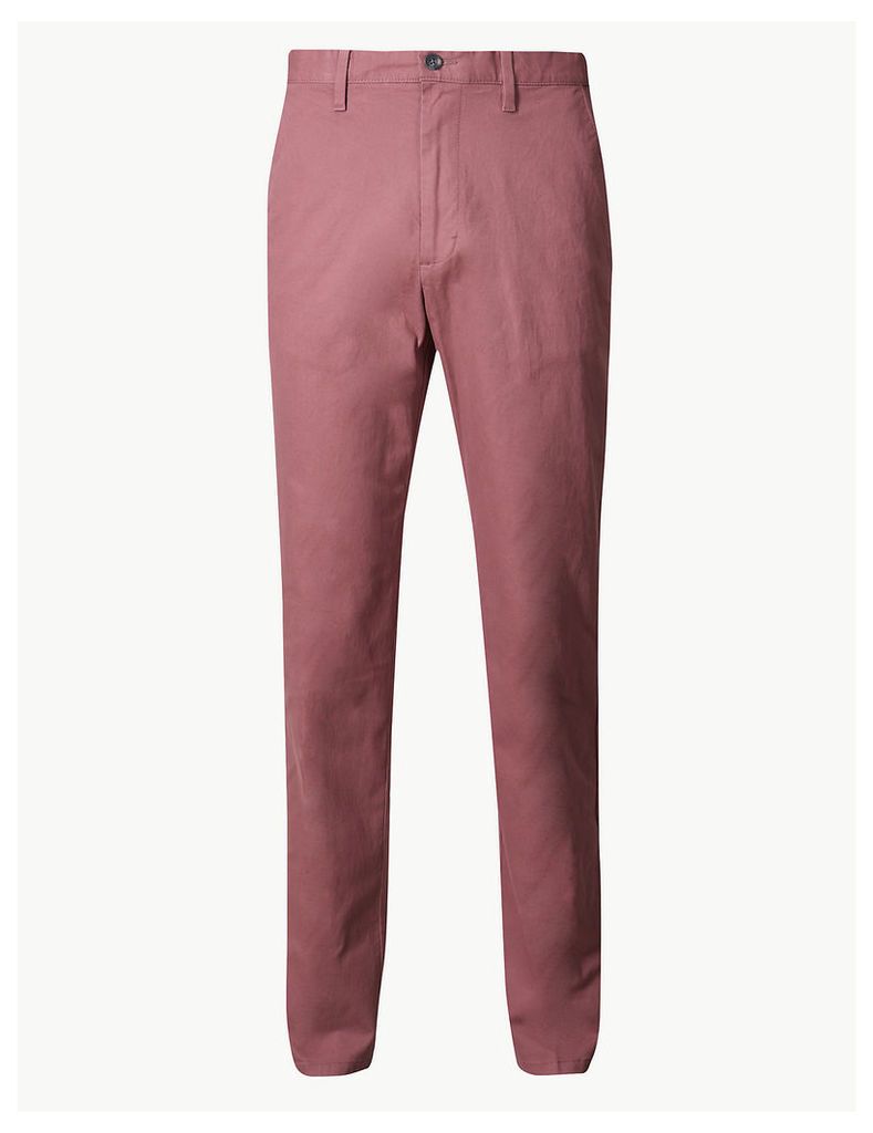 M&S Collection Regular Fit Cotton Rich Chinos with Stretch