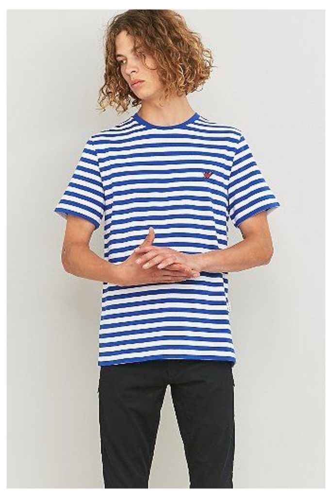 Shore Leave Blue and White Stripe Heart Patch T-shirt, Blue