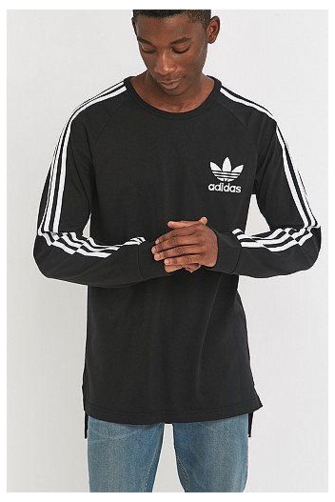adidas Adicolor Black Long Sleeve T-shirt, Black