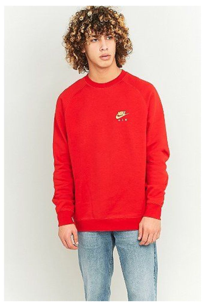 Nike Air Red Crewneck Sweatshirt, Red