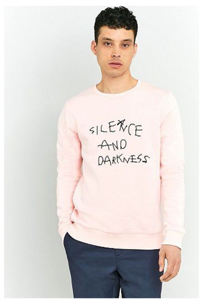 Soulland Silence and Darkness Pink Embroidered Sweatshirt, PINK