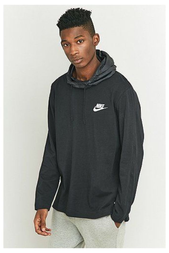 Nike Sportswear Nylon Hood Pullover Hoodie, BLACK