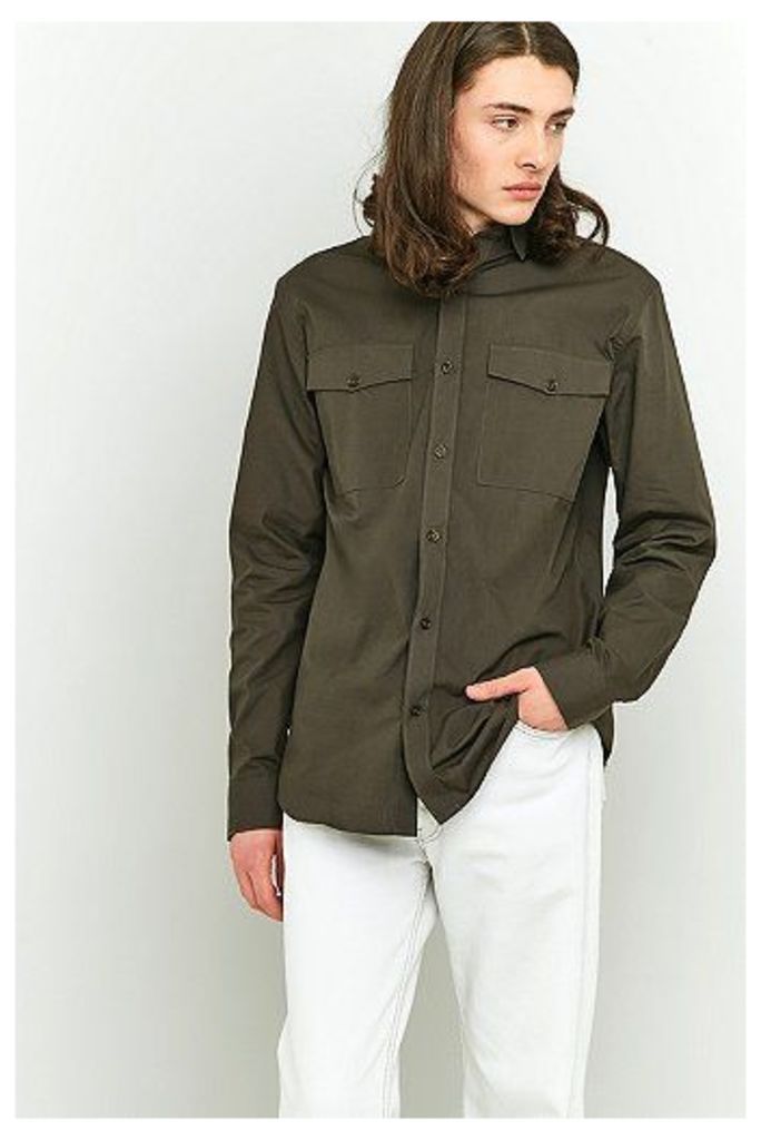 Selected Homme Olive Long-Sleeve Shirt, Khaki