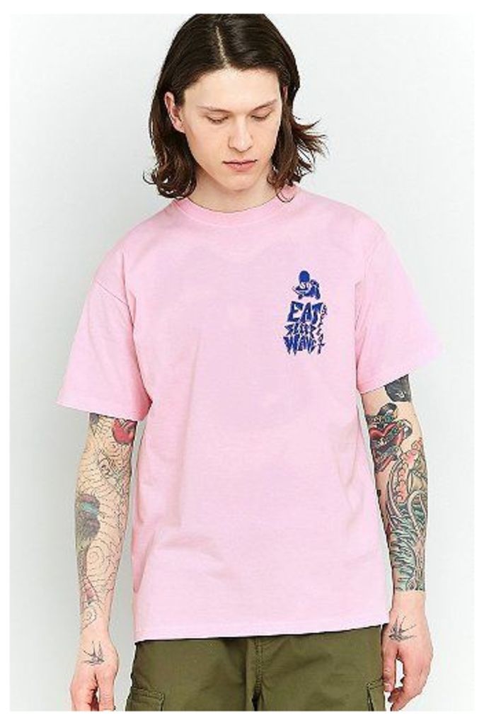 UO Eat, Sleep, Wave Pink T-shirt, Pink
