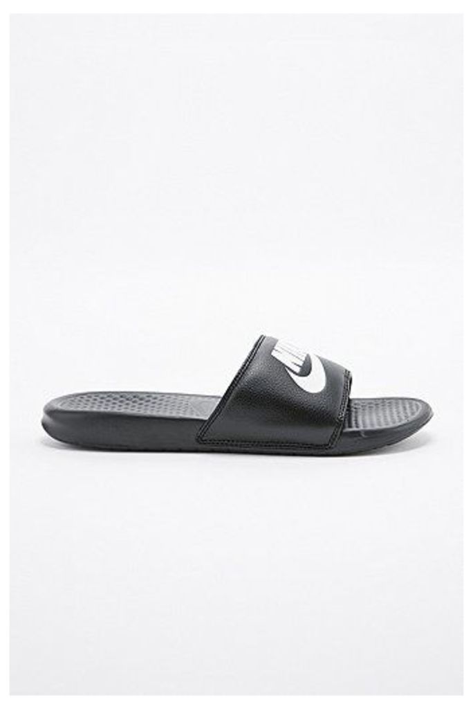 Nike Benassi JD Sliders in Black, Black