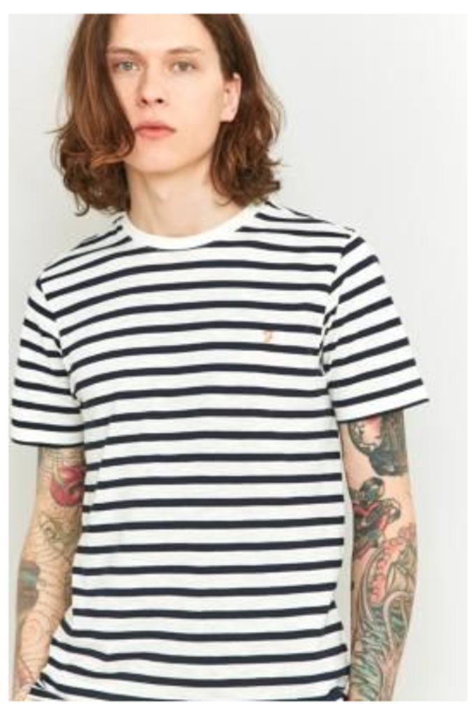Farah Lennox Navy Striped Short Sleeve T-shirt, NAVY