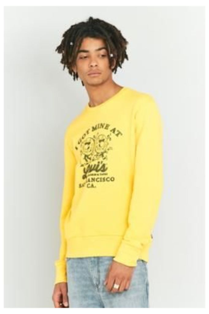 Levi's Records Solar Yellow Crewneck Sweatshirt, Yellow