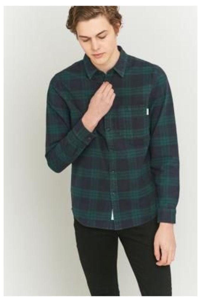 Shore Leave Navy and Green Checked Shirt, Navy