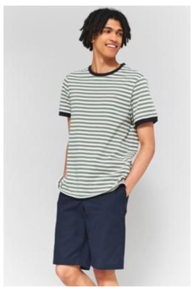 Farah Ally Palm Striped Short-Sleeve T-shirt, Khaki