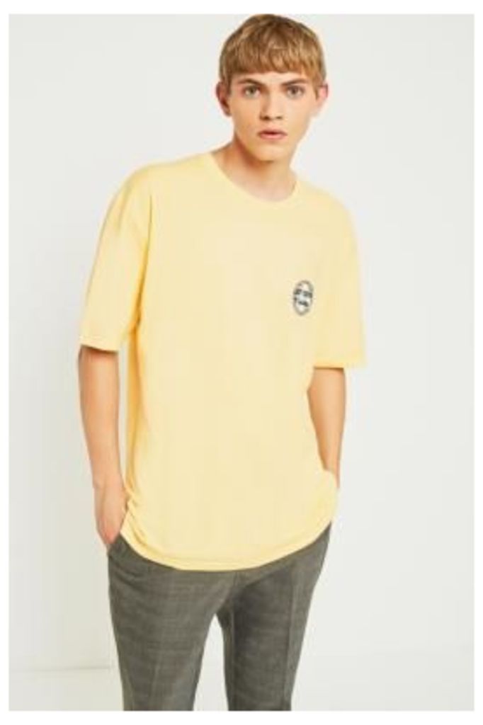 Stussy Surf Dot Pale Yellow T-shirt, MUSTARD