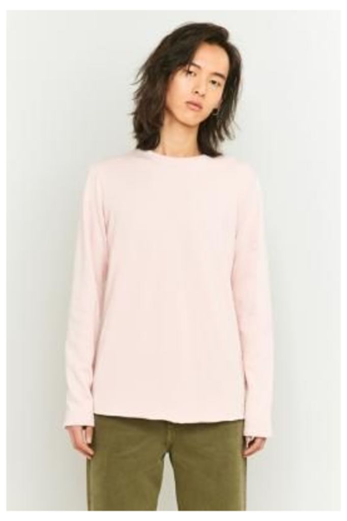 Edwin Garment Terry Pink Long Sleeve Shirt, Pink