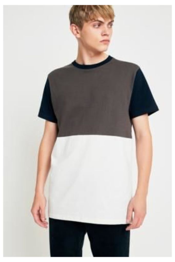 Wemoto Drifter Khaki Panelled T-shirt, Khaki