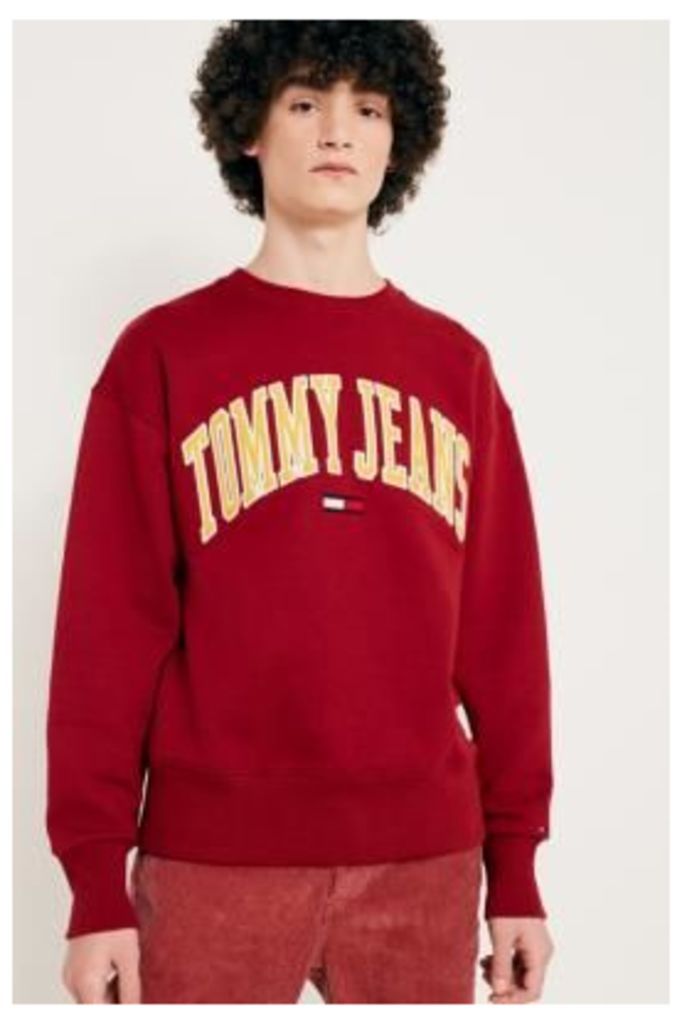 Tommy Jeans Collegiate Merlot Sweatshirt, red