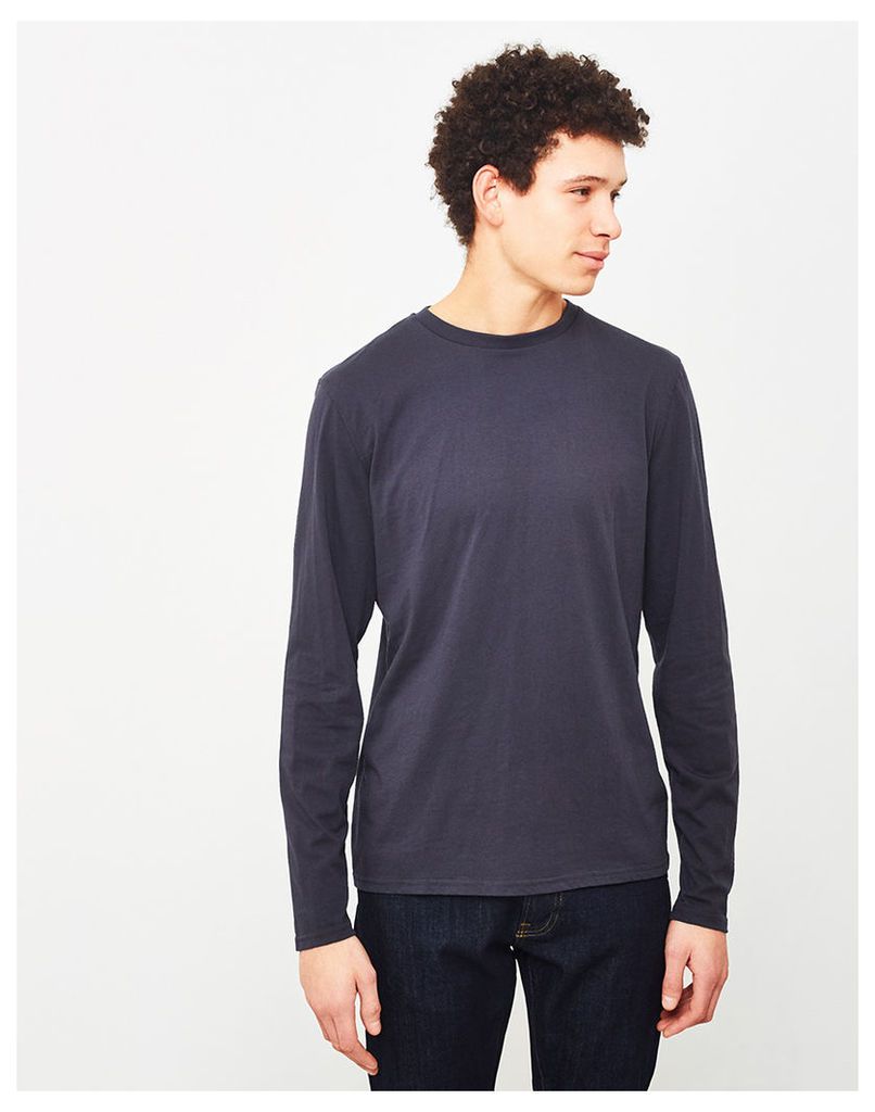 The Idle Man Perfect Long Sleeve T-Shirt Navy
