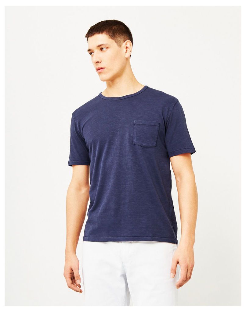 Hawksmill Garment Dyed Pocket T-Shirt Navy