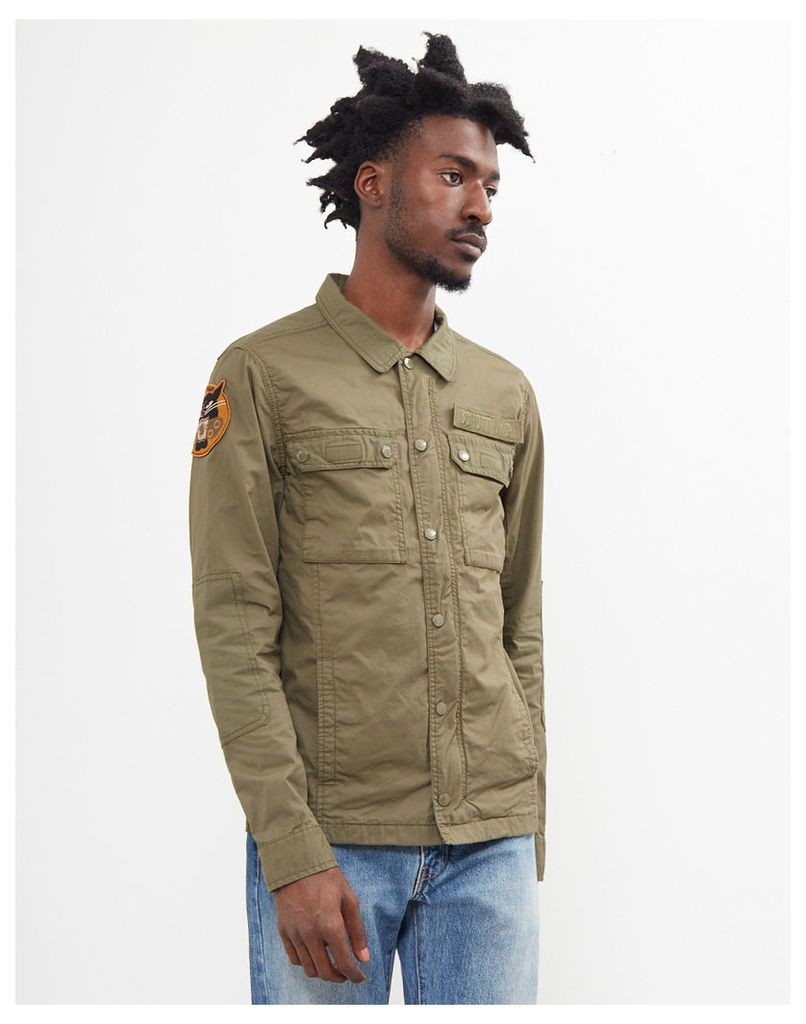Schott Fitted Army Jacket Green